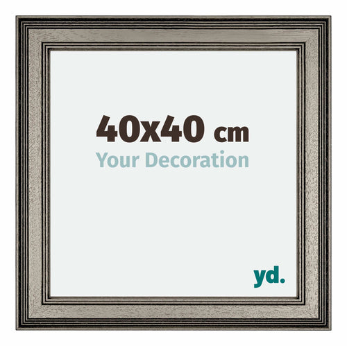 Liverpool Holz Bilderrahmen 40x40cm Silber Vorne Messe | Yourdecoration.de