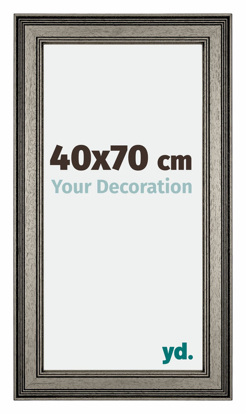 Liverpool Holz Bilderrahmen 40x70cm Silber Vorne Messe | Yourdecoration.de