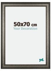 Liverpool Holz Bilderrahmen 50x70cm Silber Vorne Messe | Yourdecoration.de