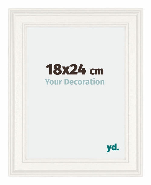 London Holz Bilderrahmen 18x24cm Weiss Vorne Messe | Yourdecoration.de