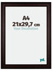 London Holz Bilderrahmen 21x29 7cm A4 Braun Wenge Vorne Messe | Yourdecoration.de