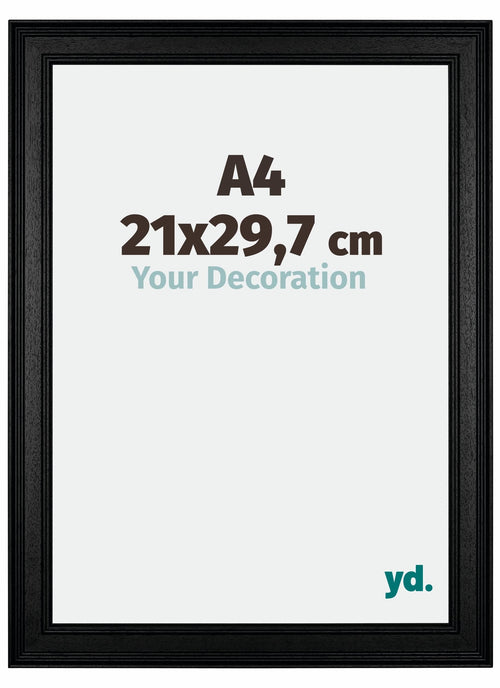 London Holz Bilderrahmen 21x29 7cm A4 Schwarz Vorne Messe | Yourdecoration.de