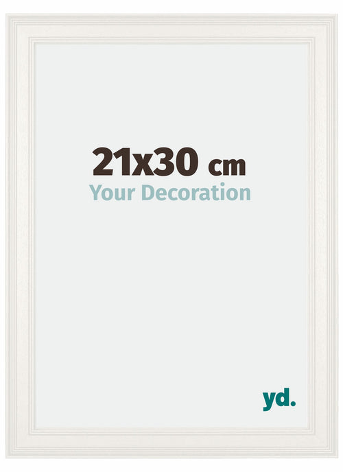 London Holz Bilderrahmen 21x30cm Weiss Vorne Messe | Yourdecoration.de