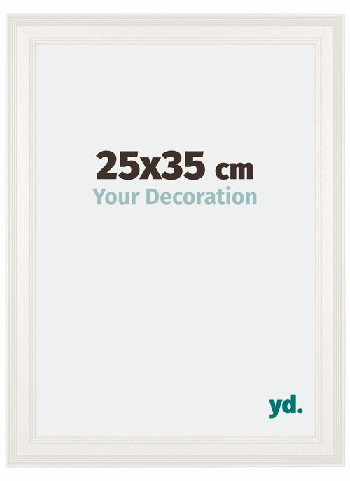 London Holz Bilderrahmen 25x35cm Weiss Vorne Messe | Yourdecoration.de