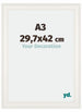 London Holz Bilderrahmen 29 7x42cm A3 Weiss Vorne Messe | Yourdecoration.de