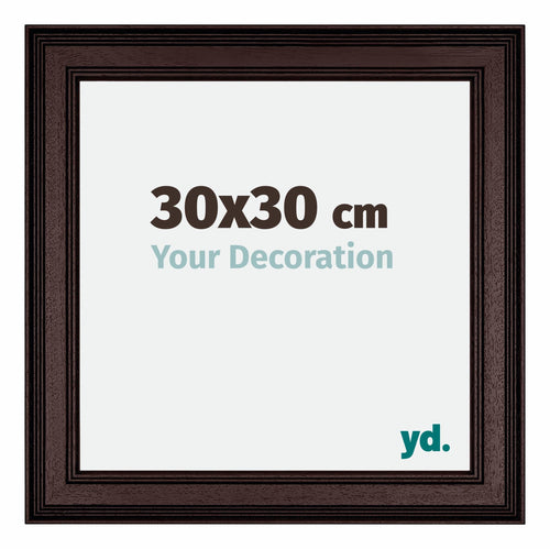 London Holz Bilderrahmen 30x30cm Braun Wenge Vorne Messe | Yourdecoration.de