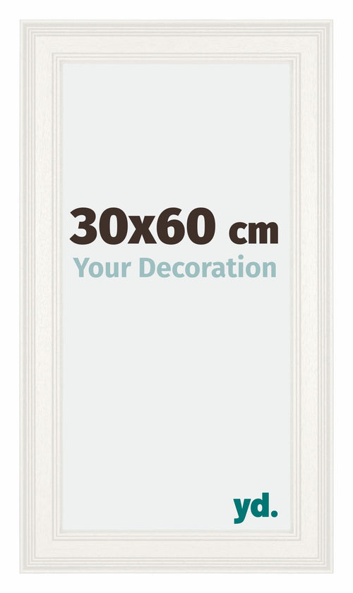 London Holz Bilderrahmen 30x60cm Weiss Vorne Messe | Yourdecoration.de