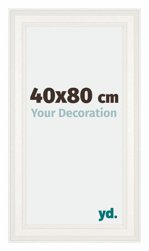 London Holz Bilderrahmen 40x80cm Weiss Vorne Messe | Yourdecoration.de