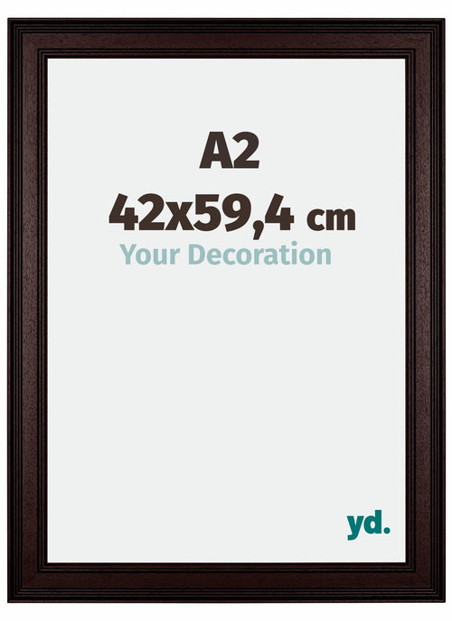 London Holz Bilderrahmen 42x59 4cm A2 Braun Wenge Vorne Messe | Yourdecoration.de