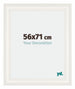 London Holz Bilderrahmen 56x71cm Weiss Vorne Messe | Yourdecoration.de