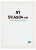 London Holz Bilderrahmen 59 4x84cm A1 Weiss Vorne Messe | Yourdecoration.de