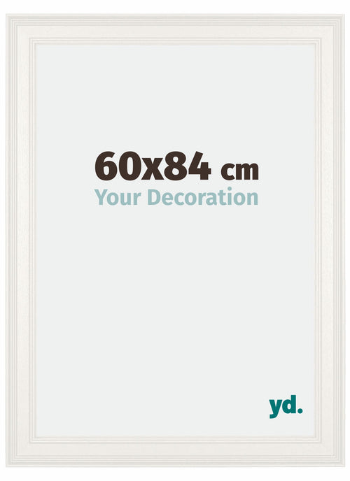 London Holz Bilderrahmen 60x84cm Weiss Vorne Messe | Yourdecoration.de