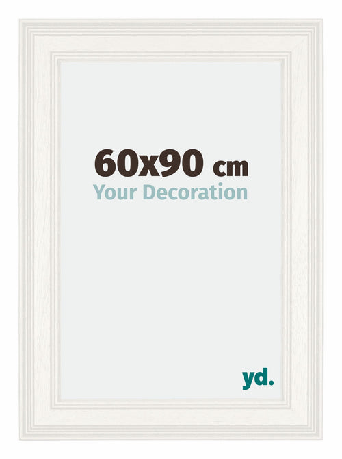 London Holz Bilderrahmen 60x90cm Weiss Vorne Messe | Yourdecoration.de