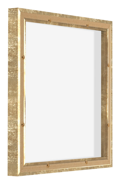Lyon MDF Schattenfugenrahmen 1 1 Gold Antik Ruckseite Schrag | Yourdecoration.de