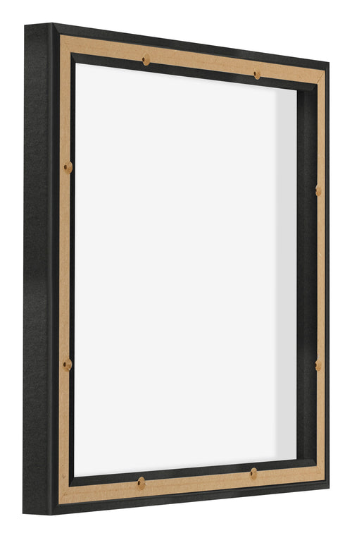 Lyon MDF Schattenfugenrahmen 1 1 Schwarz Matt Ruckseite Schrag | Yourdecoration.de
