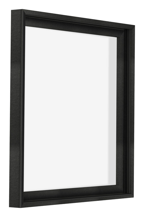 Lyon MDF Schattenfugenrahmen 1 1 Schwarz Matt Vorne Schrag | Yourdecoration.de