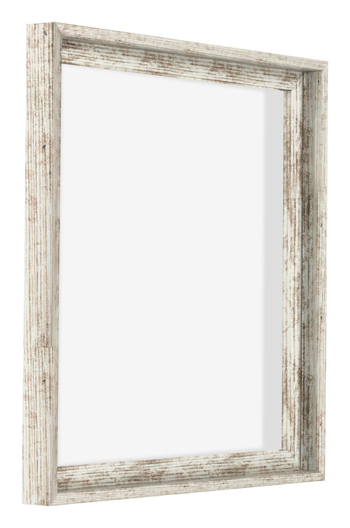 Lyon MDF Schattenfugenrahmen 1 1 Weiss Vintage Vorne Schrag | Yourdecoration.de