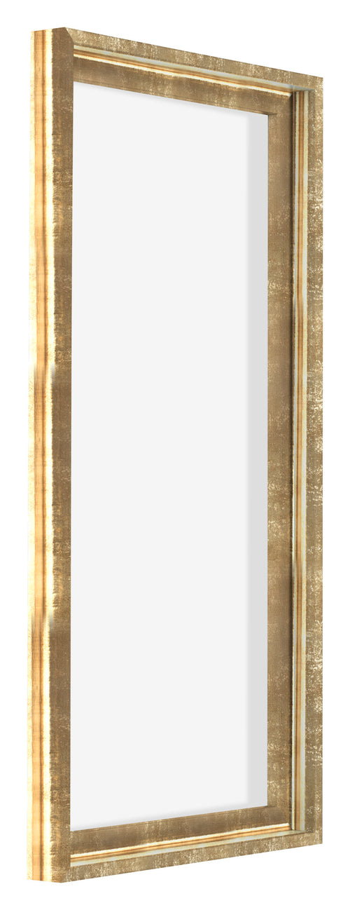 Lyon MDF Schattenfugenrahmen 1 2 Gold Antik Vorne Schrag | Yourdecoration.de