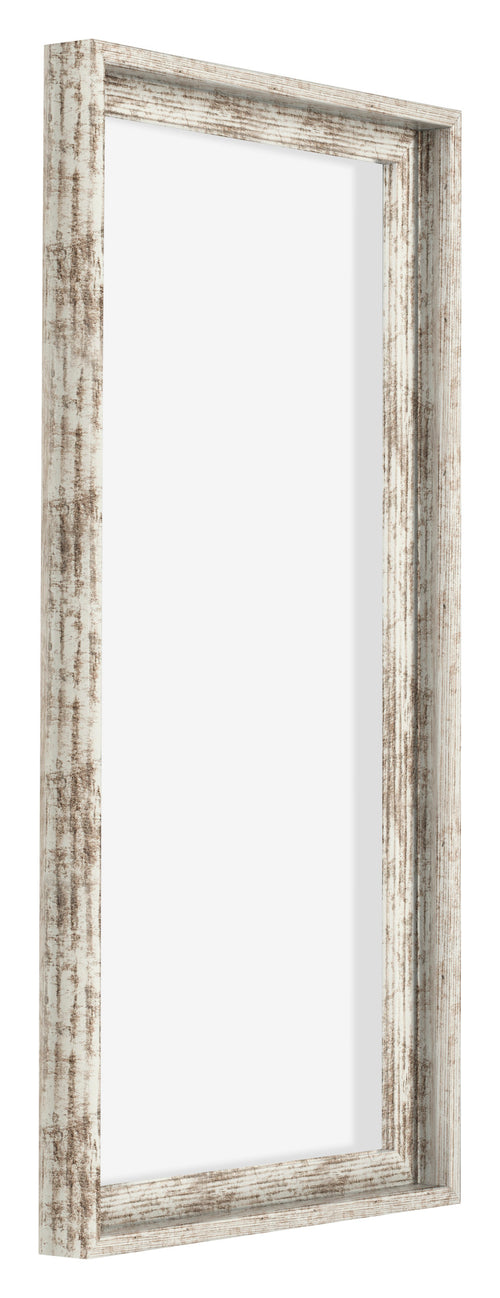 Lyon MDF Schattenfugenrahmen 1 2 Weiss Vintage Vorne Schrag | Yourdecoration.de