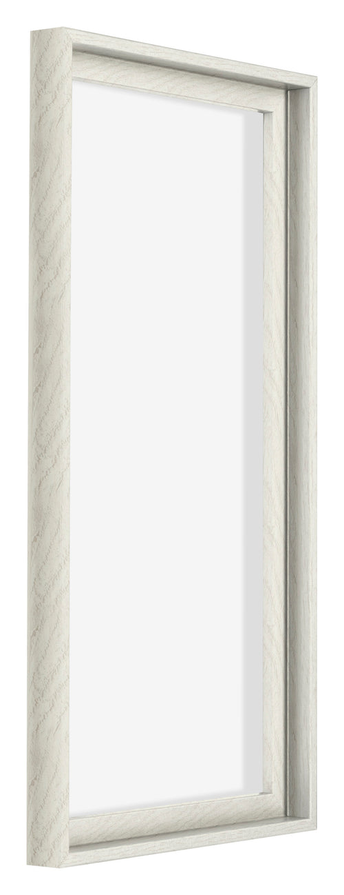 Lyon MDF Schattenfugenrahmen 1 2 White Wash Vorne Schrag | Yourdecoration.de