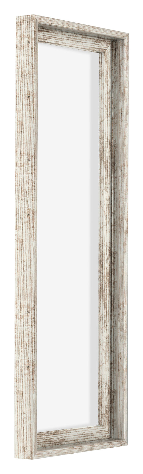 Lyon MDF Schattenfugenrahmen 1 3 Weiss Vintage Vorne Schrag | Yourdecoration.de
