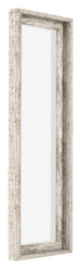 Lyon MDF Schattenfugenrahmen 1 3 Weiss Vintage Vorne Schrag | Yourdecoration.de