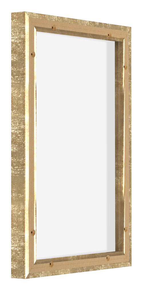 Lyon MDF Schattenfugenrahmen 2 3 Gold Antik Ruckseite Schrag | Yourdecoration.de