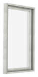 Lyon MDF Schattenfugenrahmen 2 3 Silber Matt Vorne Schrag | Yourdecoration.de