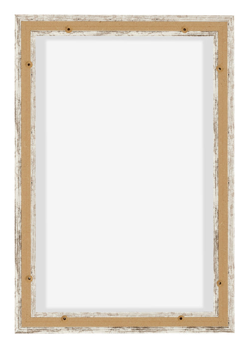 Lyon MDF Schattenfugenrahmen 2 3 Weiss Vintage Ruckseite | Yourdecoration.de