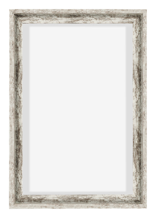 Lyon MDF Schattenfugenrahmen 2 3 Weiss Vintage Vorne | Yourdecoration.de