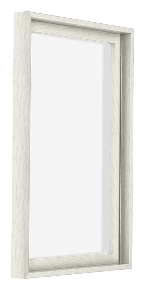 Lyon MDF Schattenfugenrahmen 2 3 White Wash Vorne Schrag | Yourdecoration.de