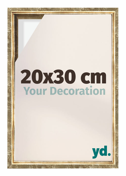 Lyon MDF Schattenfugenrahmen 20x30cm Gold Antik Vorne Messe | Yourdecoration.de