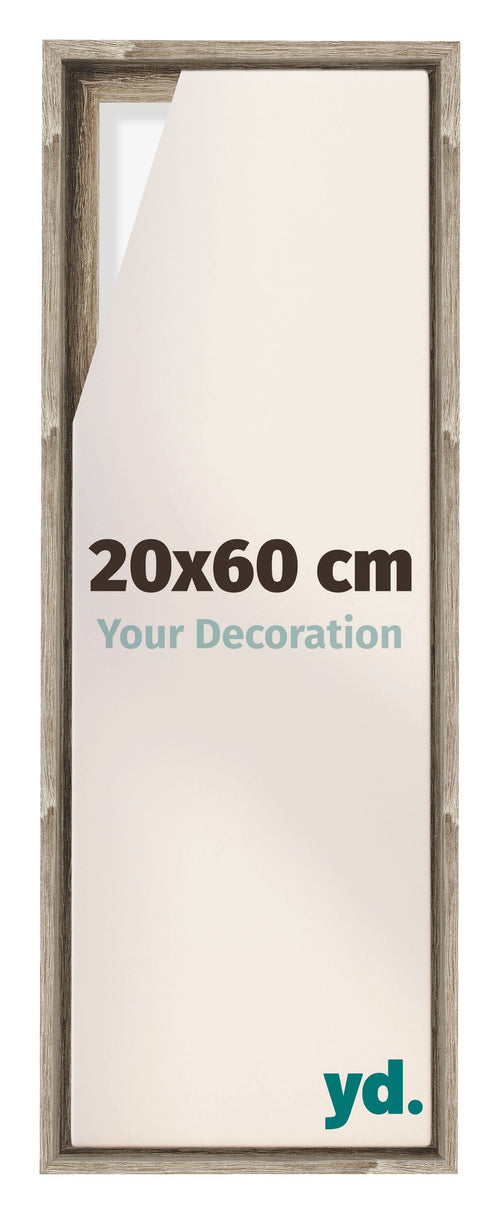 Lyon MDF Schattenfugenrahmen 20x60cm Sonoma Eiche Vorne Messe | Yourdecoration.de