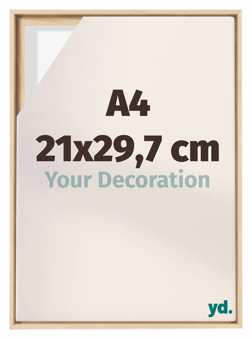 Lyon MDF Schattenfugenrahmen 21x29 7cm A4 Buche Vorne Messe | Yourdecoration.de