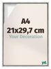 Lyon MDF Schattenfugenrahmen 21x29 7cm A4 Silber Matt Vorne Messe | Yourdecoration.de