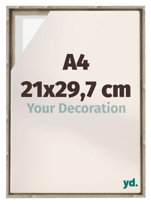 Lyon MDF Schattenfugenrahmen 21x29 7cm A4 Sonoma Eiche Vorne Messe | Yourdecoration.de