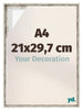 Lyon MDF Schattenfugenrahmen 21x29 7cm A4 Weiss Vintage Vorne Messe | Yourdecoration.de
