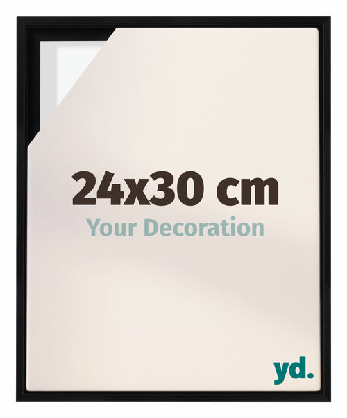 Lyon MDF Schattenfugenrahmen 24x30cm Schwarz Matt Vorne Messe | Yourdecoration.de