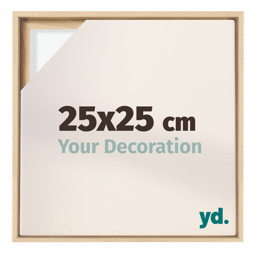 Lyon MDF Schattenfugenrahmen 25x25cm Buche Vorne Messe | Yourdecoration.de