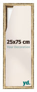Lyon MDF Schattenfugenrahmen 25x75cm Gold Antik Vorne Messe | Yourdecoration.de