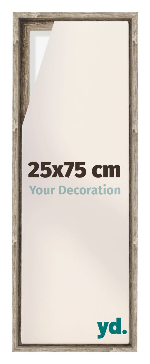 Lyon MDF Schattenfugenrahmen 25x75cm Sonoma Eiche Vorne Messe | Yourdecoration.de