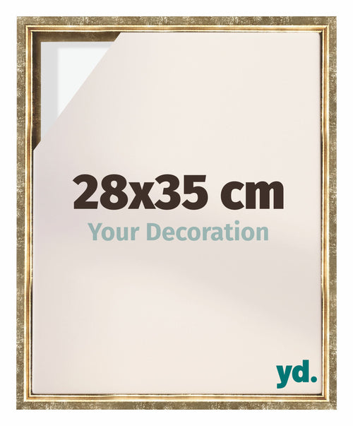Lyon MDF Schattenfugenrahmen 28x35cm Gold Antik Vorne Messe | Yourdecoration.de