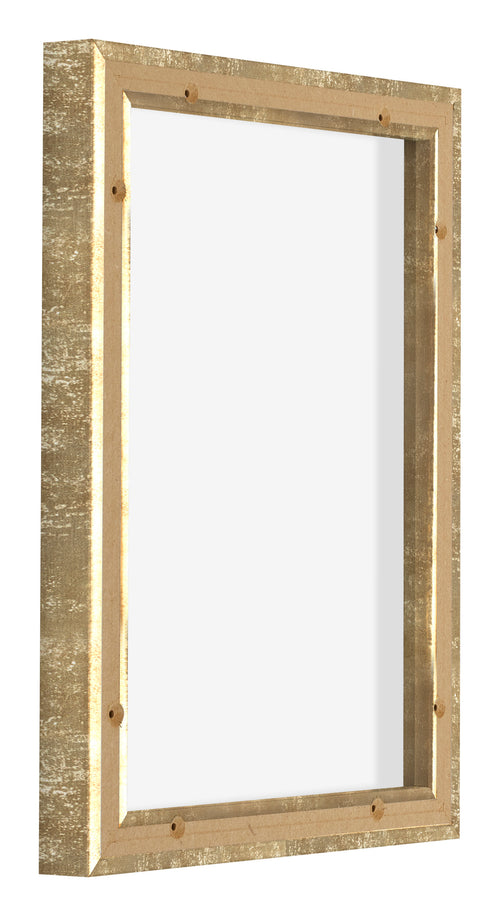Lyon MDF Schattenfugenrahmen 3 4 Gold Antik Ruckseite Schrag | Yourdecoration.de