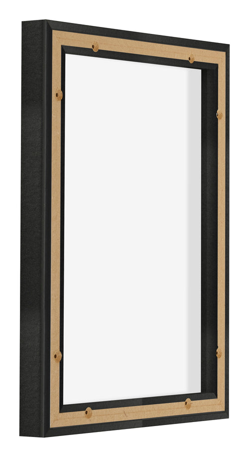 Lyon MDF Schattenfugenrahmen 3 4 Schwarz Matt Ruckseite Schrag | Yourdecoration.de
