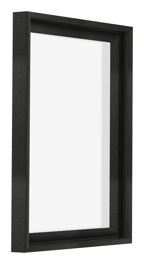 Lyon MDF Schattenfugenrahmen 3 4 Schwarz Matt Vorne Schrag | Yourdecoration.de