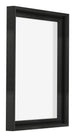 Lyon MDF Schattenfugenrahmen 3 4 Schwarz Matt Vorne Schrag | Yourdecoration.de