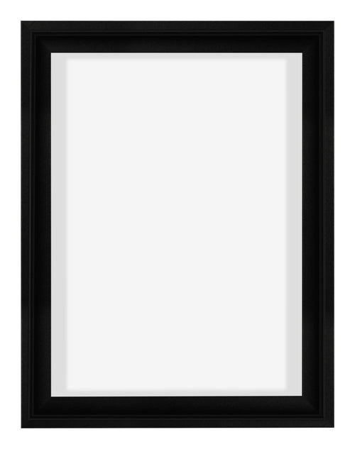 Lyon MDF Schattenfugenrahmen 3 4 Schwarz Matt Vorne | Yourdecoration.de