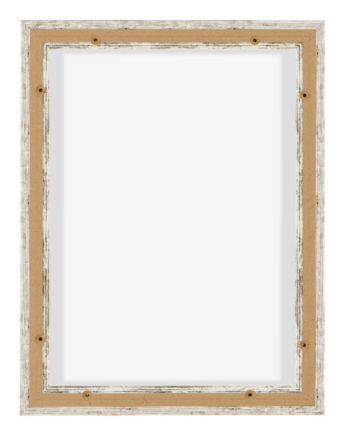 Lyon MDF Schattenfugenrahmen 3 4 Weiss Vintage Ruckseite | Yourdecoration.de
