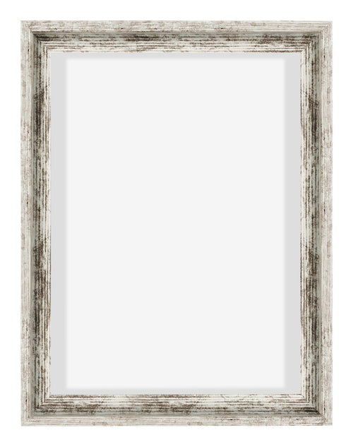 Lyon MDF Schattenfugenrahmen 3 4 Weiss Vintage Vorne | Yourdecoration.de