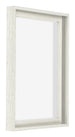 Lyon MDF Schattenfugenrahmen 3 4 White Wash Vorne Schrag | Yourdecoration.de